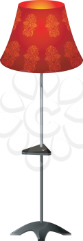 Royalty Free Clipart Image of a Floor Lamp