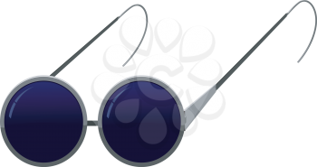 Royalty Free Clipart Image of a Pair of Round Lens Sunglasses
