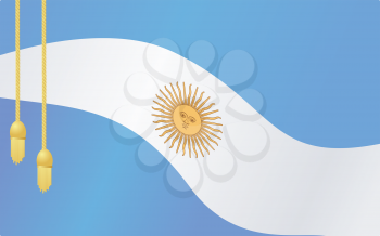 Royalty Free Clipart Image of a Flag of Argentina