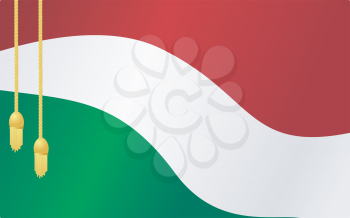 Royalty Free Clipart Image of a Flag of Hungary