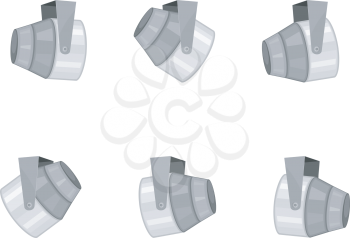 Royalty Free Clipart Image of a Spotlights