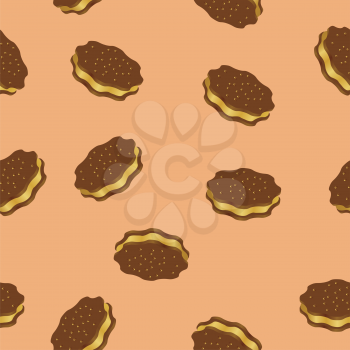 Royalty Free Clipart Image of Chocolate Cookies With Filling