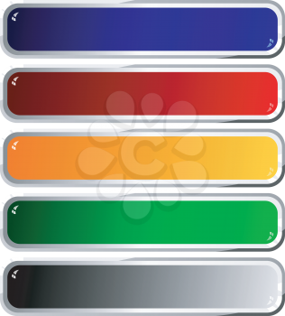 Set of color long buttons 1 