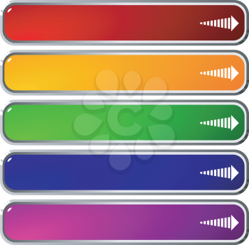 Long colored buttons