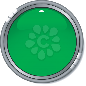 Vector glossy green button
