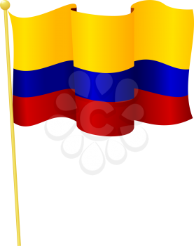 Vector illustration of the flag Colombia