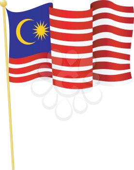 Vector illustration of the flag Malaysia