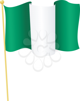 Vector illustration of the flag Nigeria