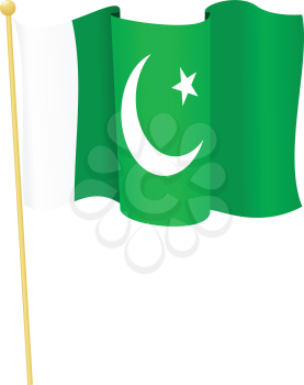 Vector illustration of the flag Pakistan