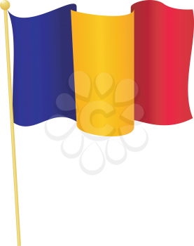 Vector illustration of the flag Romania