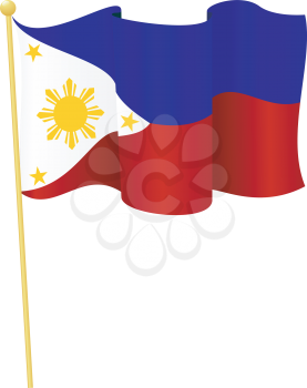 Vector illustration of the flag Philippines