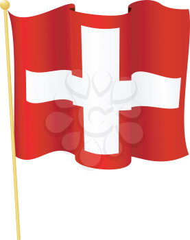 Vector illustration of the flag  Switzerland