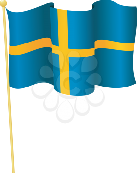 Vector illustration of the flag Sweden