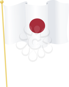 Vector illustration of the flag  Japan