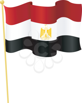 Vector illustration of the national flag of Egypt