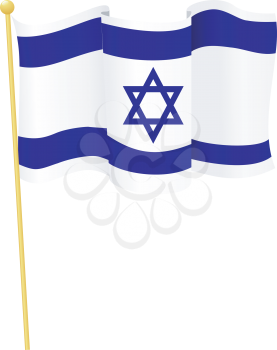 Vector illustration of the national flag of Israel