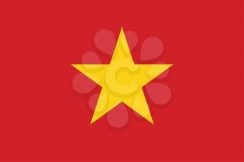 Vector illustration of the flag of  Vietnam 