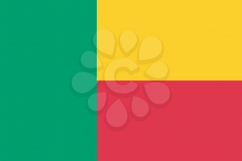 Vector illustration of the flag of Benin 
