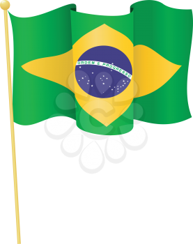 Vector image of the national flag of Brazil