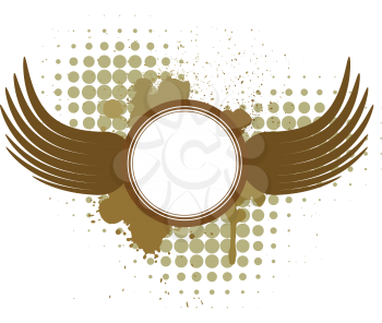 Abstract vector background with wings