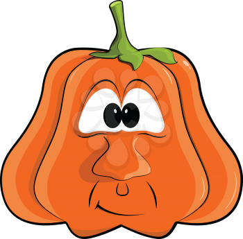 Vector illustration of cartoon pumpkin. EPS10