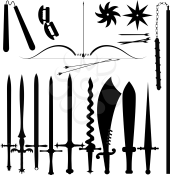 Set of  item  bladed weapons