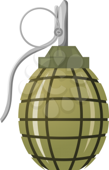 Hand grenade on a white background.