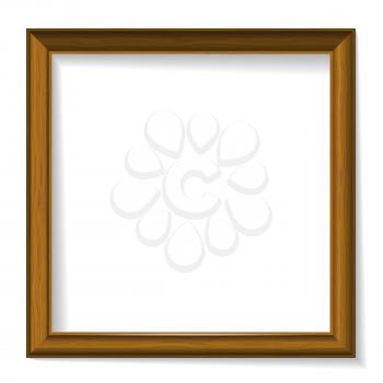Royalty Free Clipart Image of a Wooden Frame