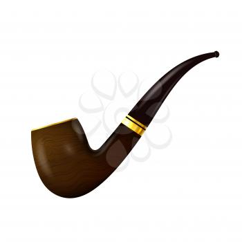 Tobacco pipe on a white background