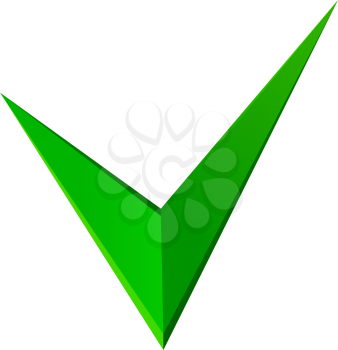 Green Check mark for design. Vector illustration