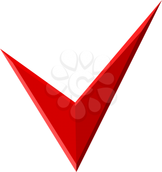 Red Check mark for design. Vector 
illustration