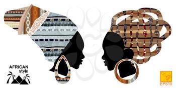 Heads of an African girls