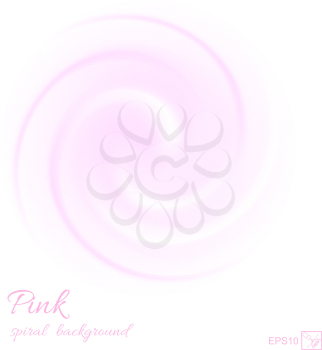 Abstract spiral background - rotation of two colors - pink and white. Vector illustration