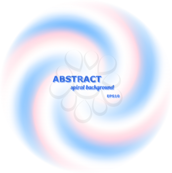 Abstract spiral background - rotation of two colors - pink and blue. Vector illustration