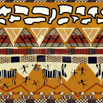 Tribal ethnic African seamless pattern. Vector illustration