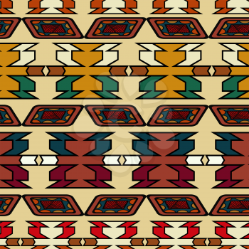 Abstract ethnic Aztec pattern. Vector illustration.