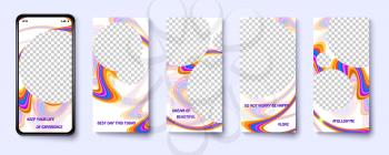 Set of modern templates for the phone. Vector illustration