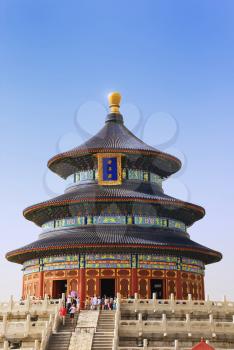 Tourists near the Temple of Heaven in Beijing