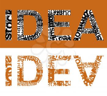 Royalty Free Clipart Image of the word Idea