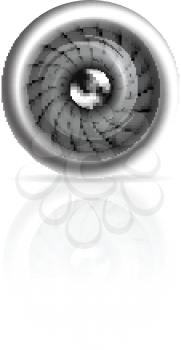 Royalty Free Clipart Image of a Front View of a Jet Engine