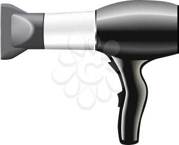 Royalty Free Clipart Image of a Blow Drying