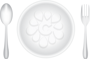 Royalty Free Clipart Image of a Table Setting