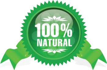 Royalty Free Clipart Image of a 100 Percent Label
