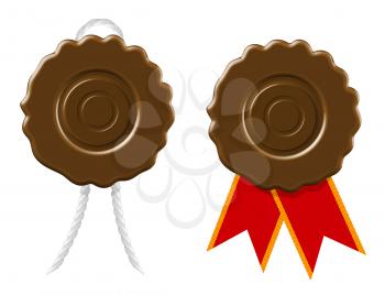Royalty Free Clipart Image of a Blank Seal