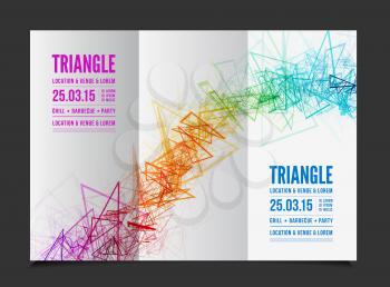 Vector abstract sketch triangle. Abstract banner sketch. Drawn. Background for banner, card, poster, poster, identity, web design - stock vector