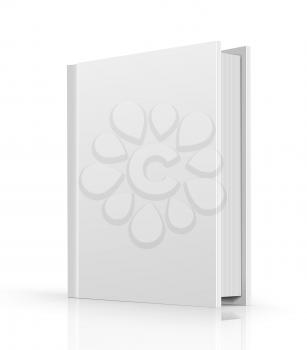 Blank book cover over white background. Vector illustration