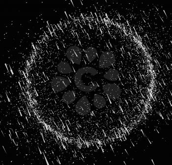 Rainy sky vector illustration on a black background. Place on top of your image in the screen mode