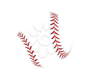 Baseball ball on white background Vector illustration