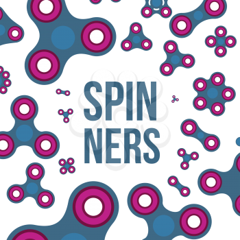 Spinners, set of toys on a white background. Vector illustration
