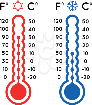 Thermometer set vector illustration on white background